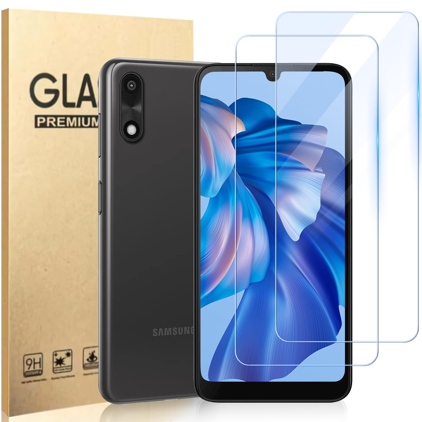 BESINPO2 Pack Screen Protector compatible with Gabb Phone 4,9H Tempered Glass Film Full Coverage Ultra HD Anti-Fingerprint Bubble Free compatible with Gabb Phone 4 Screen Protector