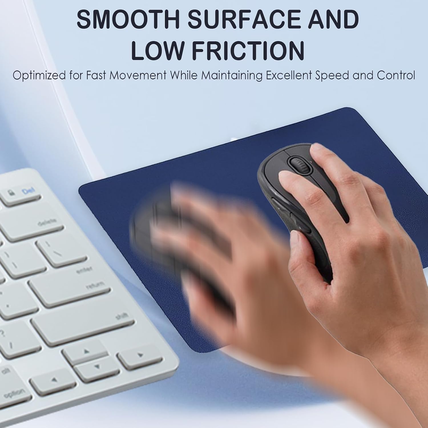 Leather Mouse Pads, 8.3 x 10.2 Inches, Premium PVC Leather, Comfortable & Non-Slip, Ideal for Home, Office, School, and Gaming (Light Gray) image 4