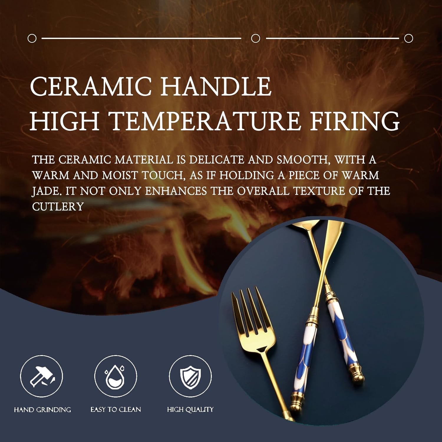 20-piece Silverware Set With Ceramic Handle, Premium Food Grade Stainless Steel Flatware Sets, Mirror Polished Cutlery Set, Dishwasher Safe (for 4 People) (20pcs, pink)