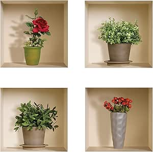 Autocollants Muraux 3D Amovibles L'Nisha - Lot De 3 Branches Noires, 45x22cm Chaque, Vinyle Durable