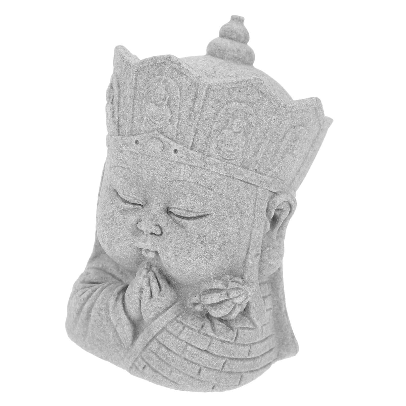 BESPORTBLE 3piezas Estatua De Buda para Acuario Escultura De Arenisca Decorativa Adorno para Jardín y Hogar Miniatura De para Peceras y Espacios Interiores