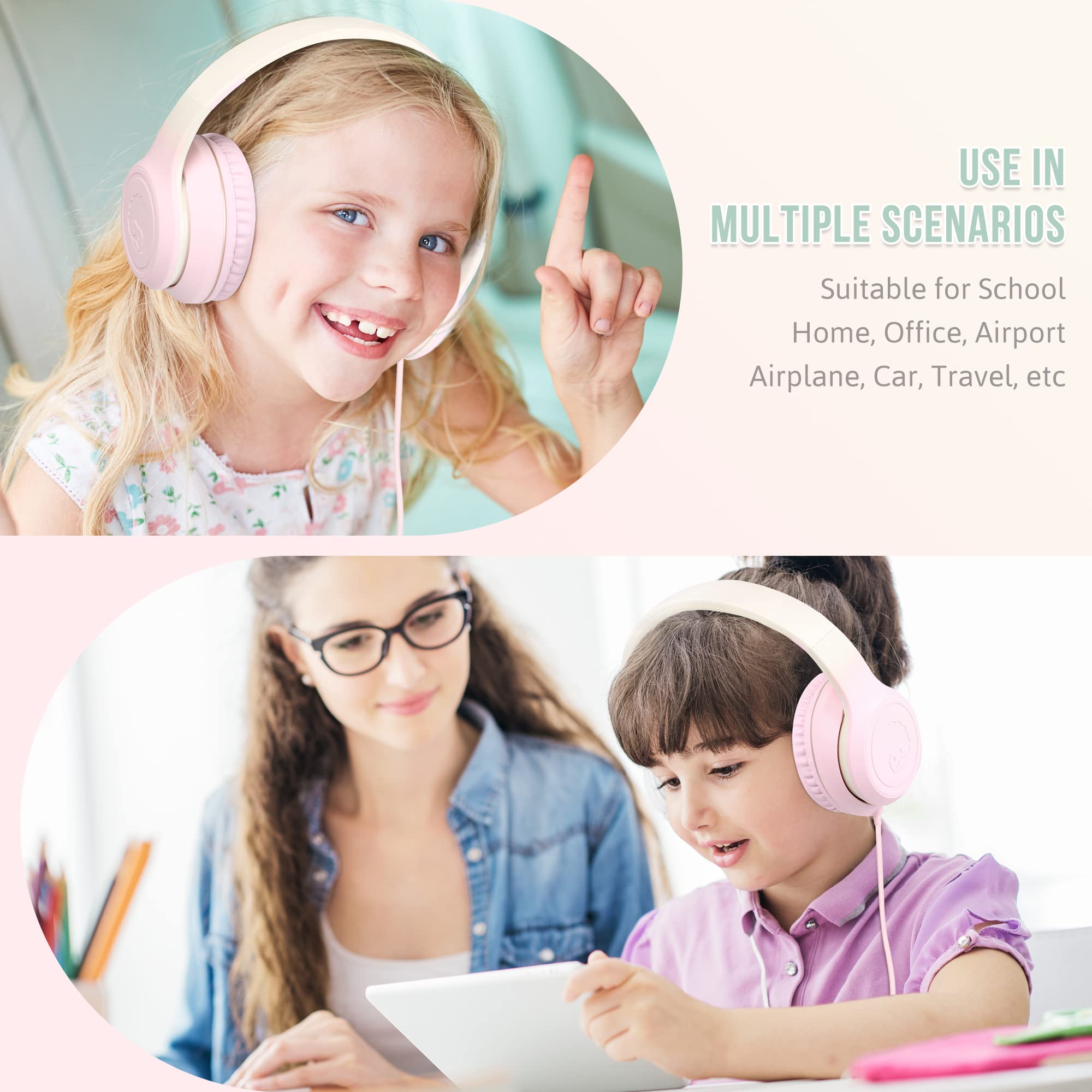 Cuffie Cablate EarFun S1 Per Bambini: Rosa, Comode E Sicure - 2