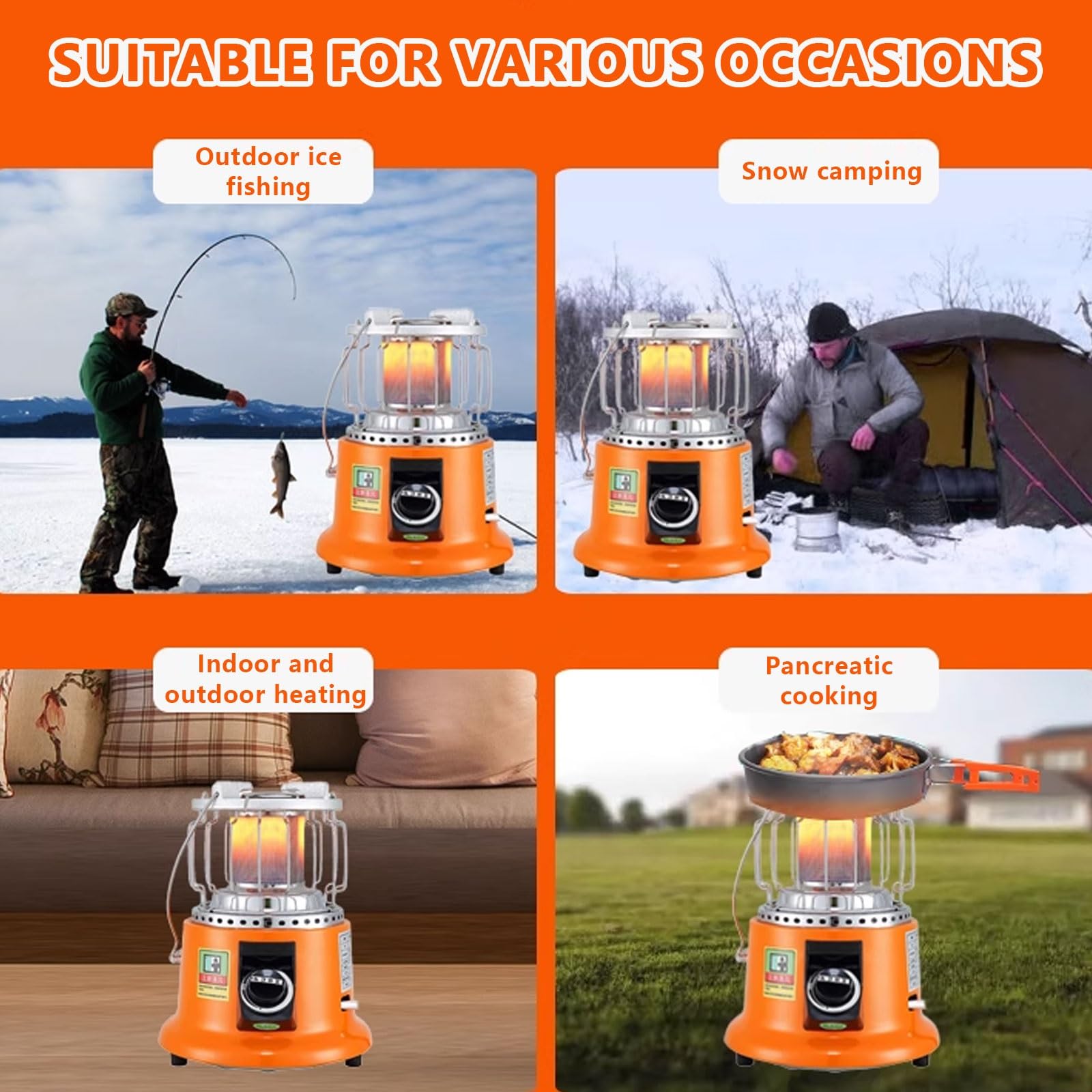 Chauffage Exterieur Parasol Chauffant À Gaz 3600 W Fabriqué en Métal Multifonctionnel Filet De Protection Et Poignée De Transport Inclus for Terrasse & Jardin
