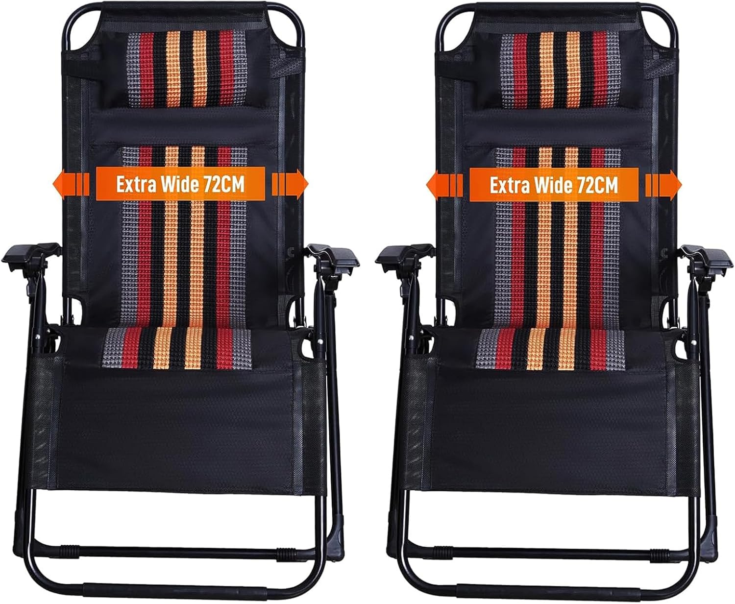 OVLRIJP Set of 2 Zero Gravity Chairs with Cup Holder, Adjustable Sun