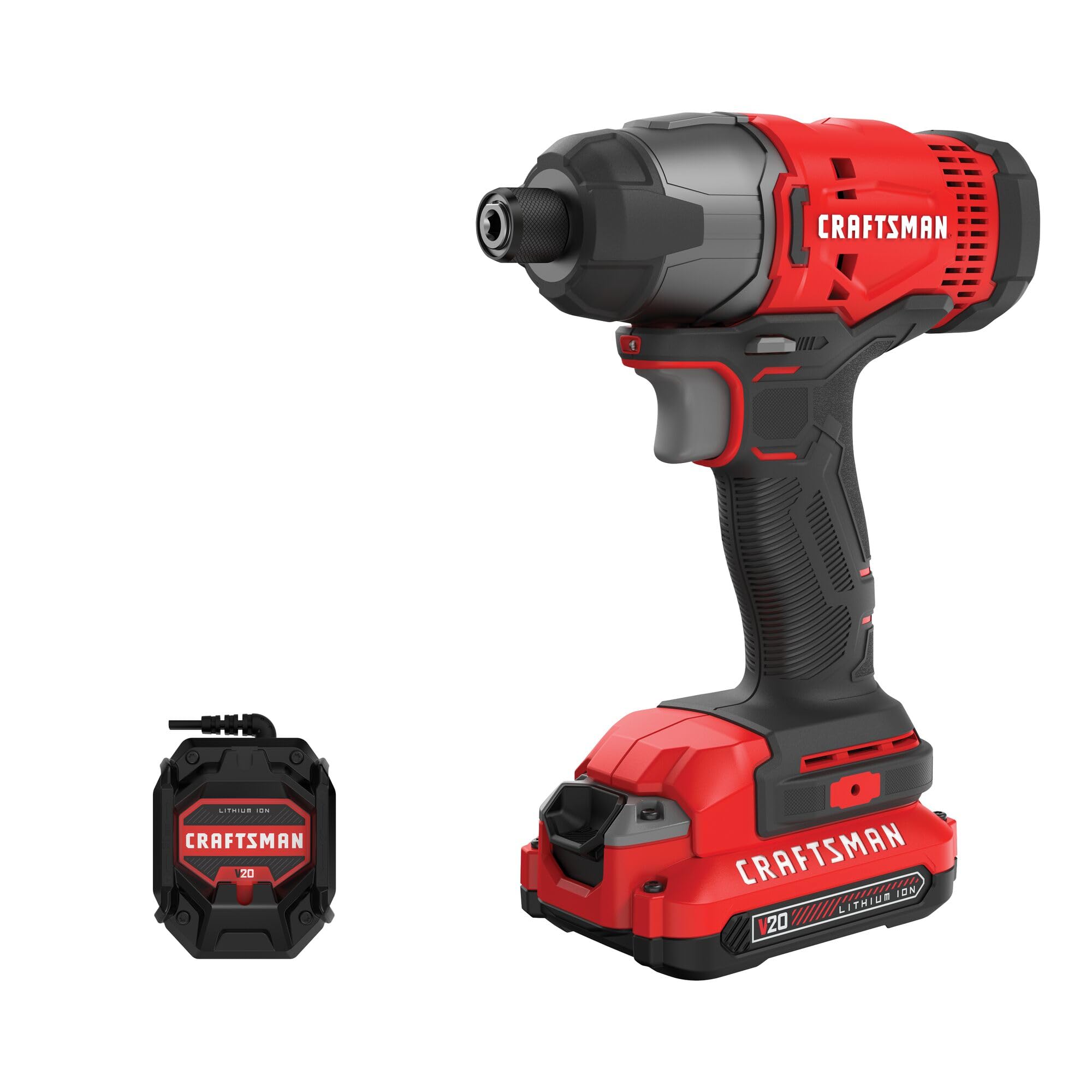 20V MAX Impact Driver Kit, 1/4 Inch, 2,800 RPM, LED Work light, Battery and Charger Included (CMCF800C1)