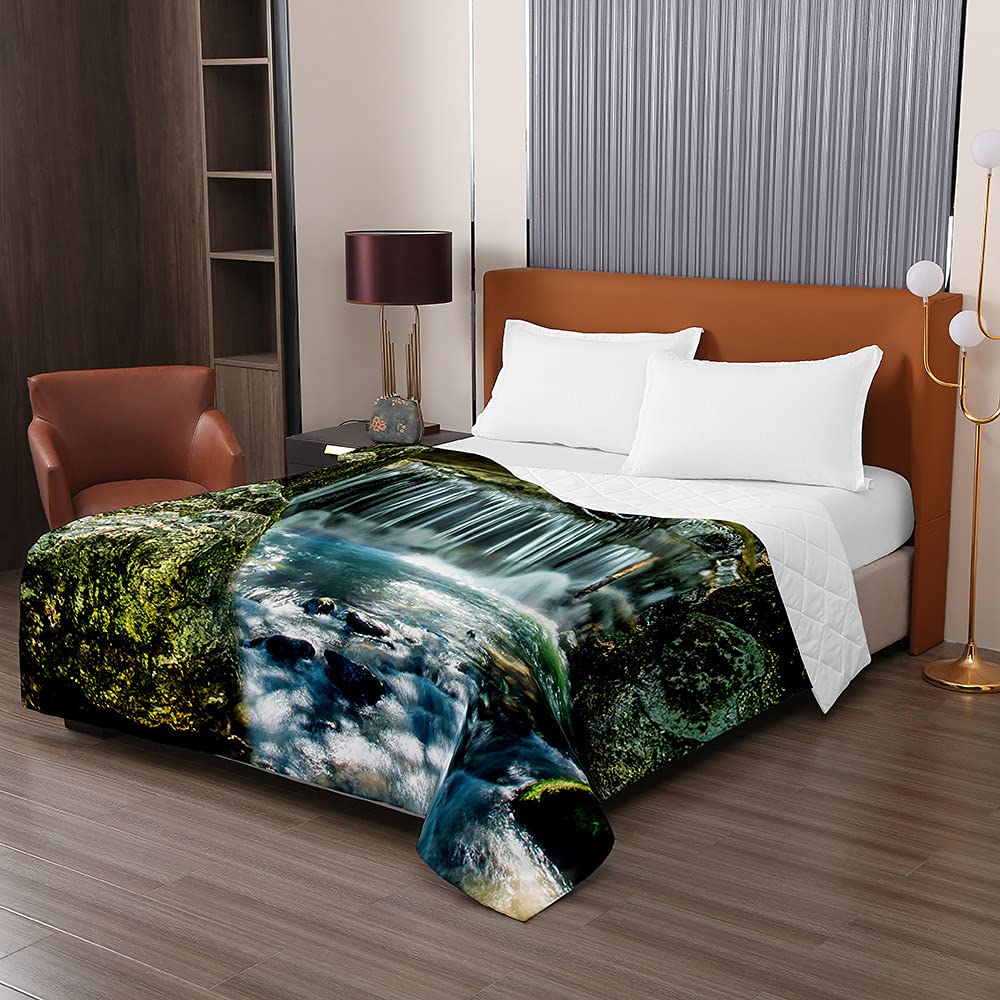 Oduo Boutis Couvre Lit Matelassé De Microfibre, 3D Parapluie