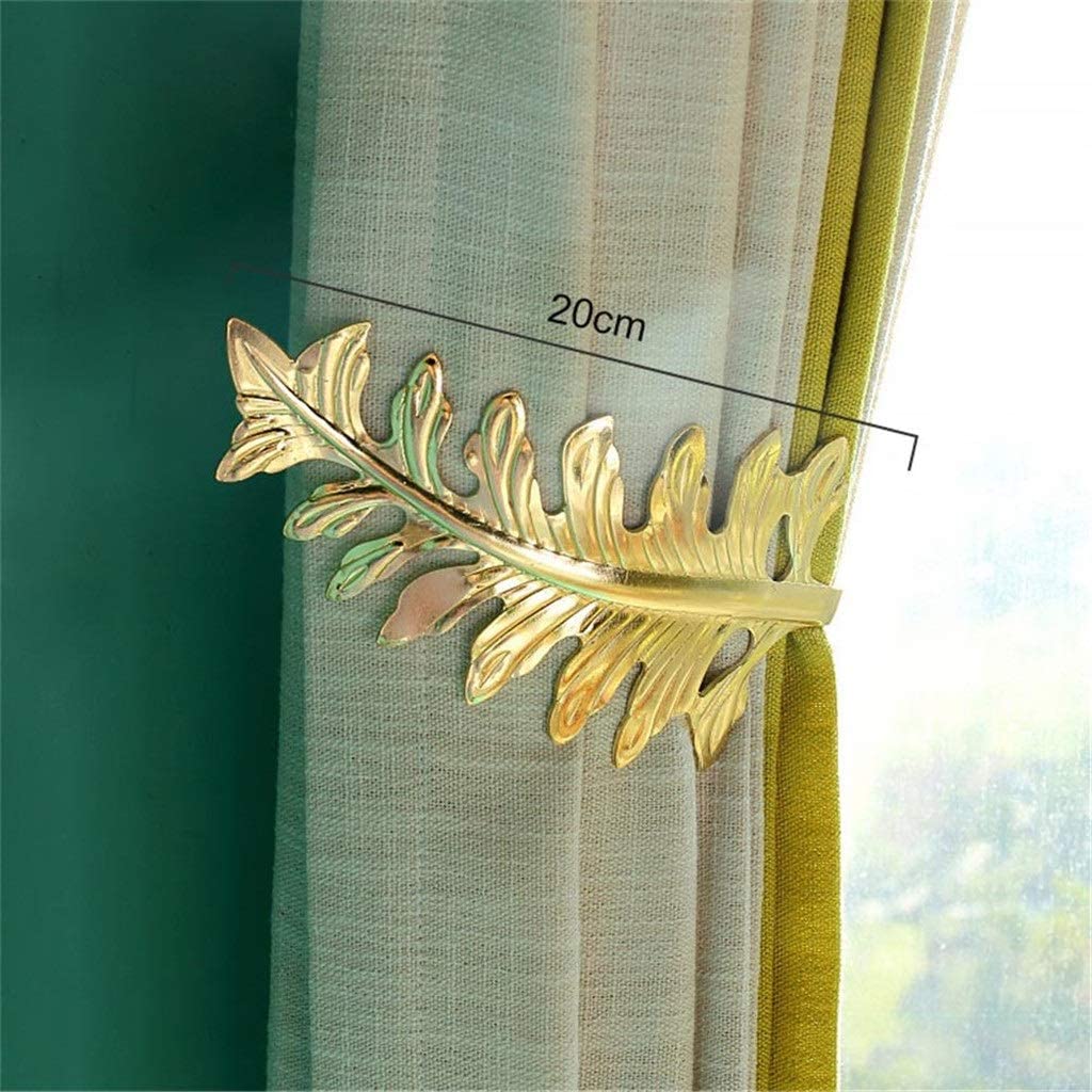 1 Teile/Satz New Big Leaf Stil Vorhang Raffhalter Zurückhalten Halter Messing Quaste Haken Gold Bronze (Color : C) (B)