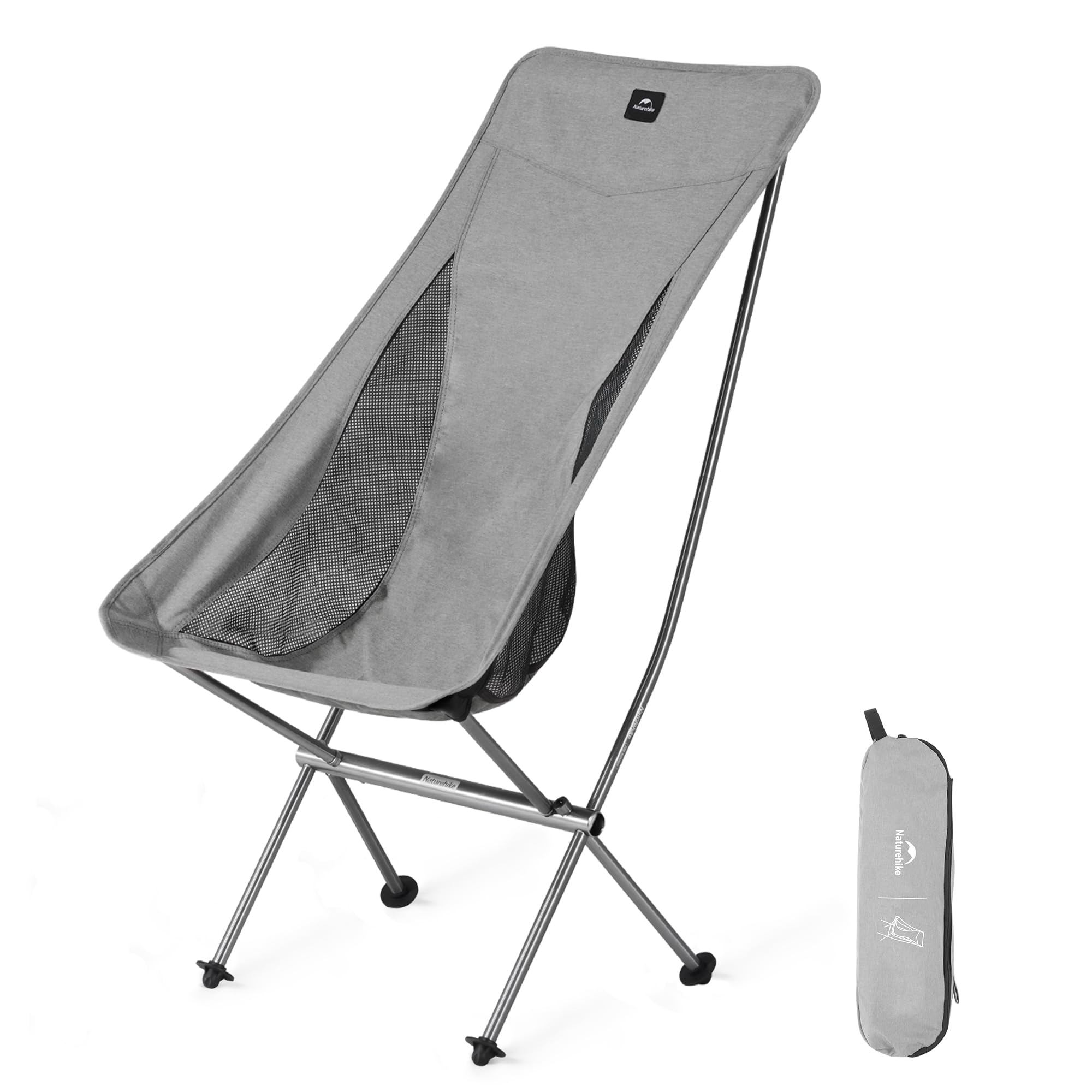 Naturehike Silla de Camping Plegable portátil Ultraligera con Bolsa de Transporte, Silla de Pesca Ligera, desmontaje rápido y Montaje, para Camping, pícnic al Aire Libre