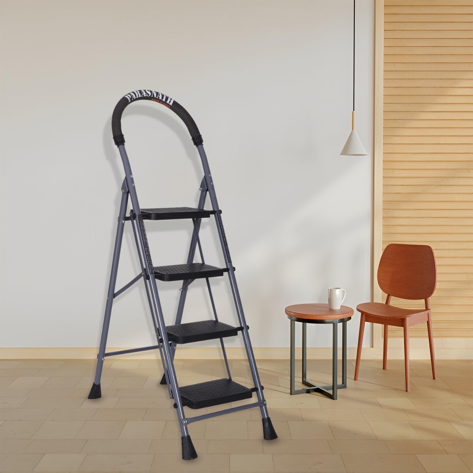 Parasnath 7-Step GoUp Steel Ladder Grey | Foldable Lightweight Step Ladder with Anti-Skid Plastic Steps | Durable and Safe | 6-Year Manufacturer Warranty | Made in India — Amazon image 30