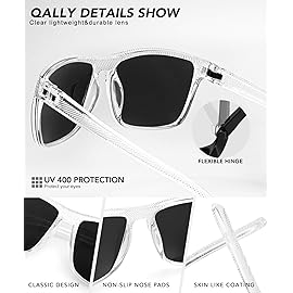 QALLY Polarized Sunglasses Men, Mens Sunglasses Polarized UV protection Lightweight Sun Glasses for Driving Fishing Golf