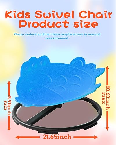 Miniatura 2 de Silla giratoria sensorial para niños con autismo, silla giratoria de grado de terapia de 360, entrenamiento de equilibrio y concentración con base