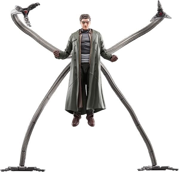 Marvel Legends Series Doc Ock, Spider-Man: No Way Home Collectible, Deluxe 6-Inch Action Figure, 4 Accessories, Ages 4 a