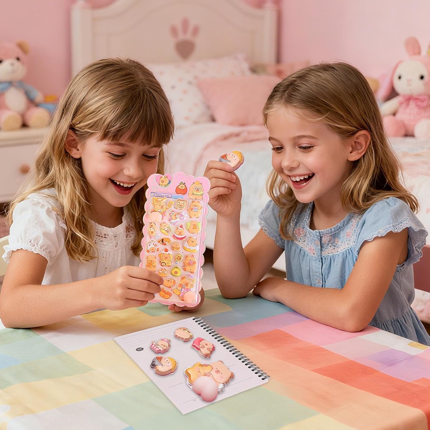 3D Capybara Stickers - 3D Capybara Fun Cute Soft Kids Toys,Soft Squeeze Toys - for Notebooks Pencil Cases Tablets Water Cups Preschool School Classroom Reward Party Craft Creation Birthday