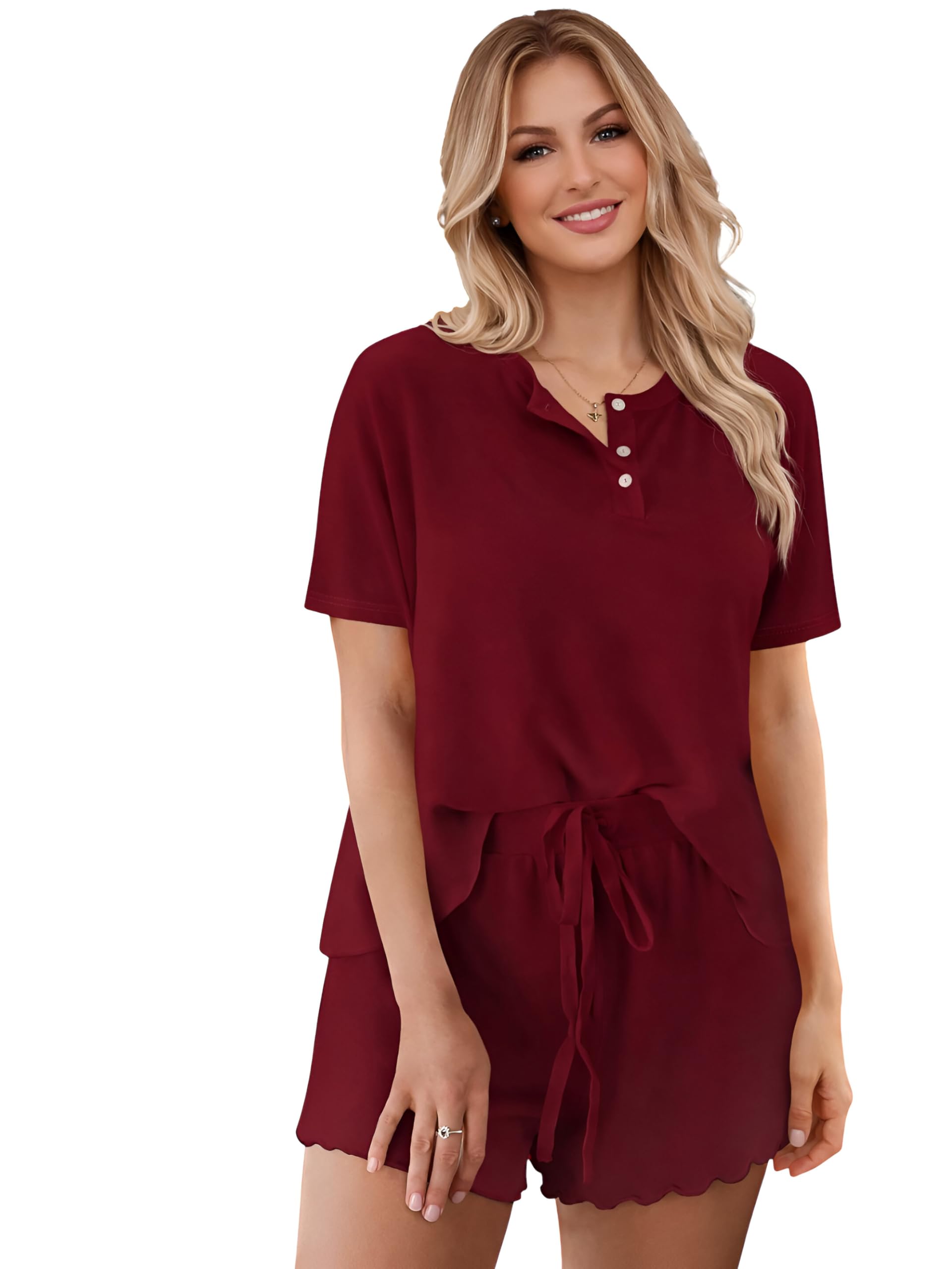 kellberry Cotton Blend Night Suit Everyday Nightsuit Night Dress Top and Shorts Set Pyjama Set for Women-picture-51