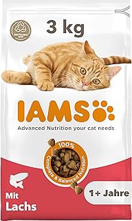 IAMS for Vitality Dry Cat Food with Salmon — Dry Food for Cats Aged 1-6 Years 3 kg product image
