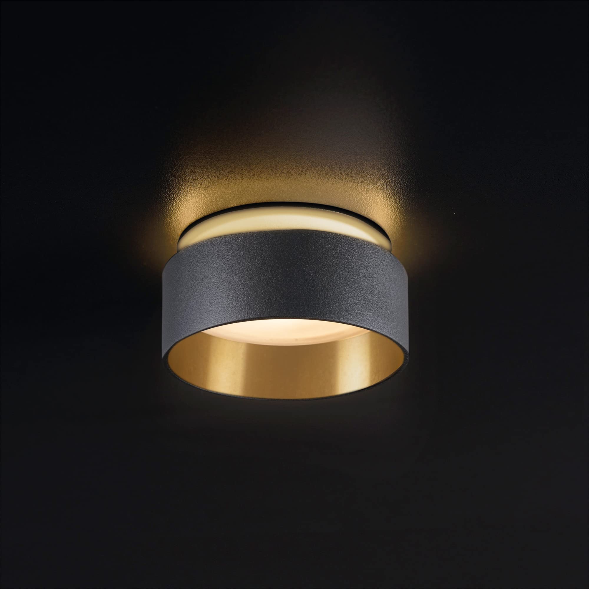 SSC-LUXon 6x Sudara LED Einbauspot weiß gold mit indirektem Licht nach oben - inkl. 2W LED Birne warmweiß 230V - Deckenstrahler für Wohnräume