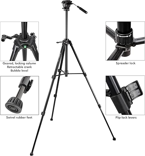 Miniatura 3 de Magnus VT-300, trípode para video con cabeza fluida