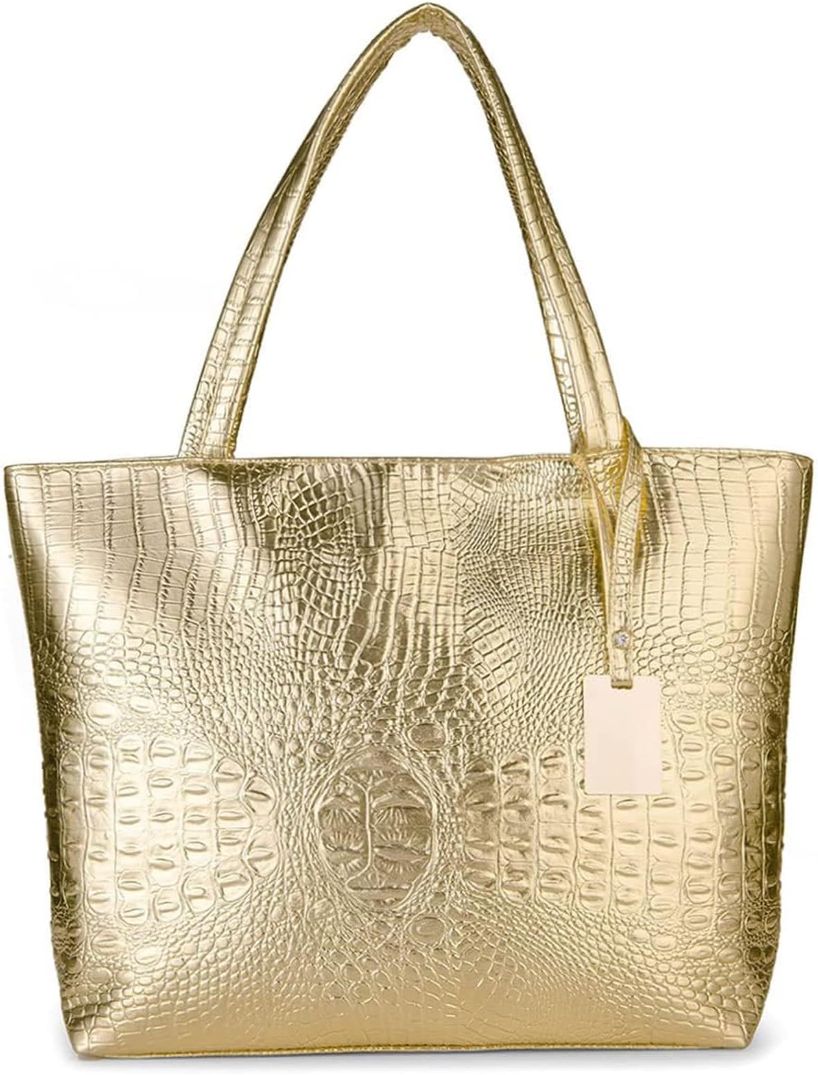 Womens Crocodile Large Tote Handbag Purse Shoulder Bag Travel Satchel Handbag