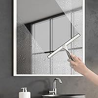 Vista 4 de Hiware Escobilla de ducha multiusos para puertas de ducha, baño, ventana y cristal de coche, acero inoxidable, 10 pulgadas