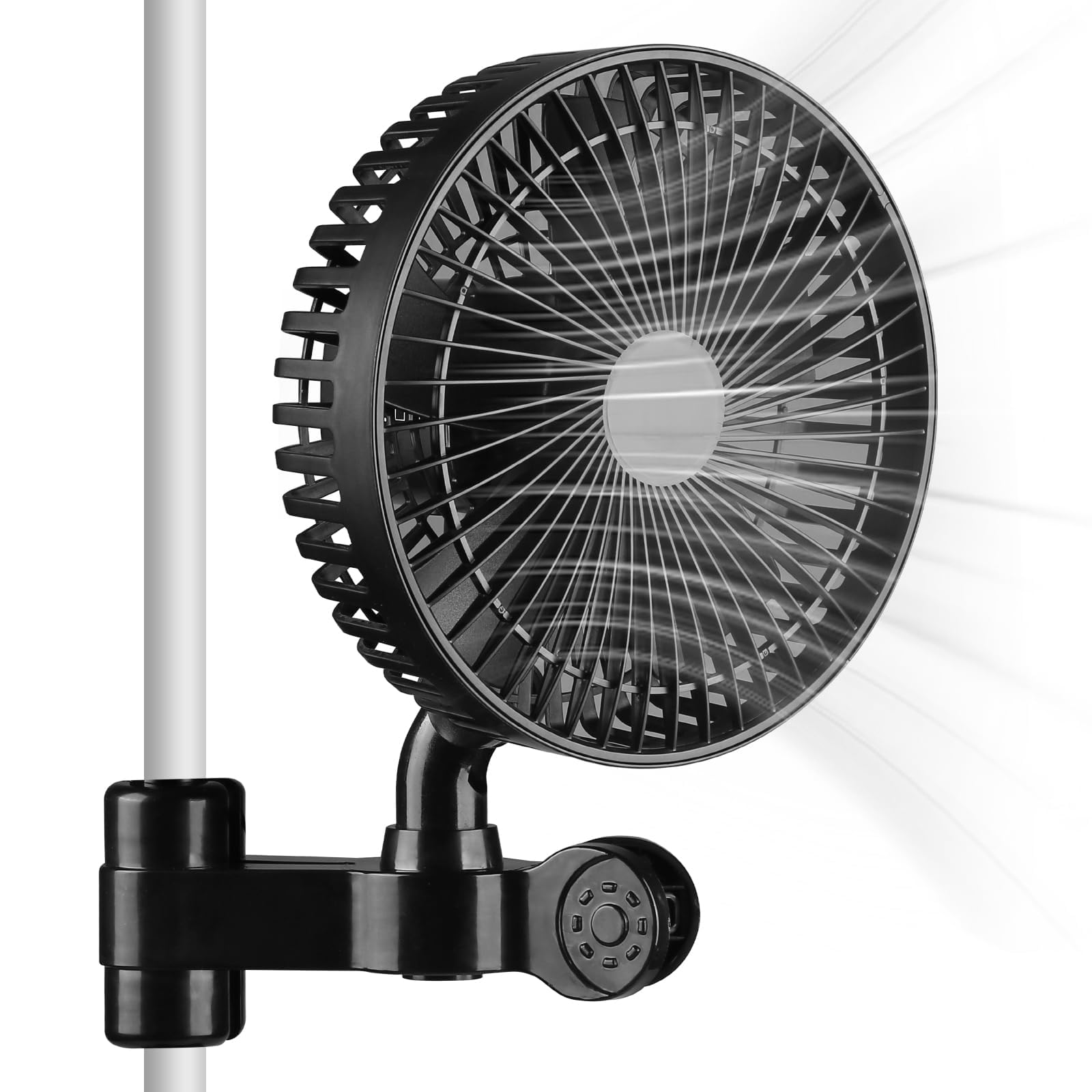 Ventilateur de Culture avec Clip - Ventilateur Oscillant pour Tente de Culture 10W, 4 Vitesses et Faible Bruit, Moteur EC pour Tente de Culture les Plantes Hydroponiques et la Circulation de l'air