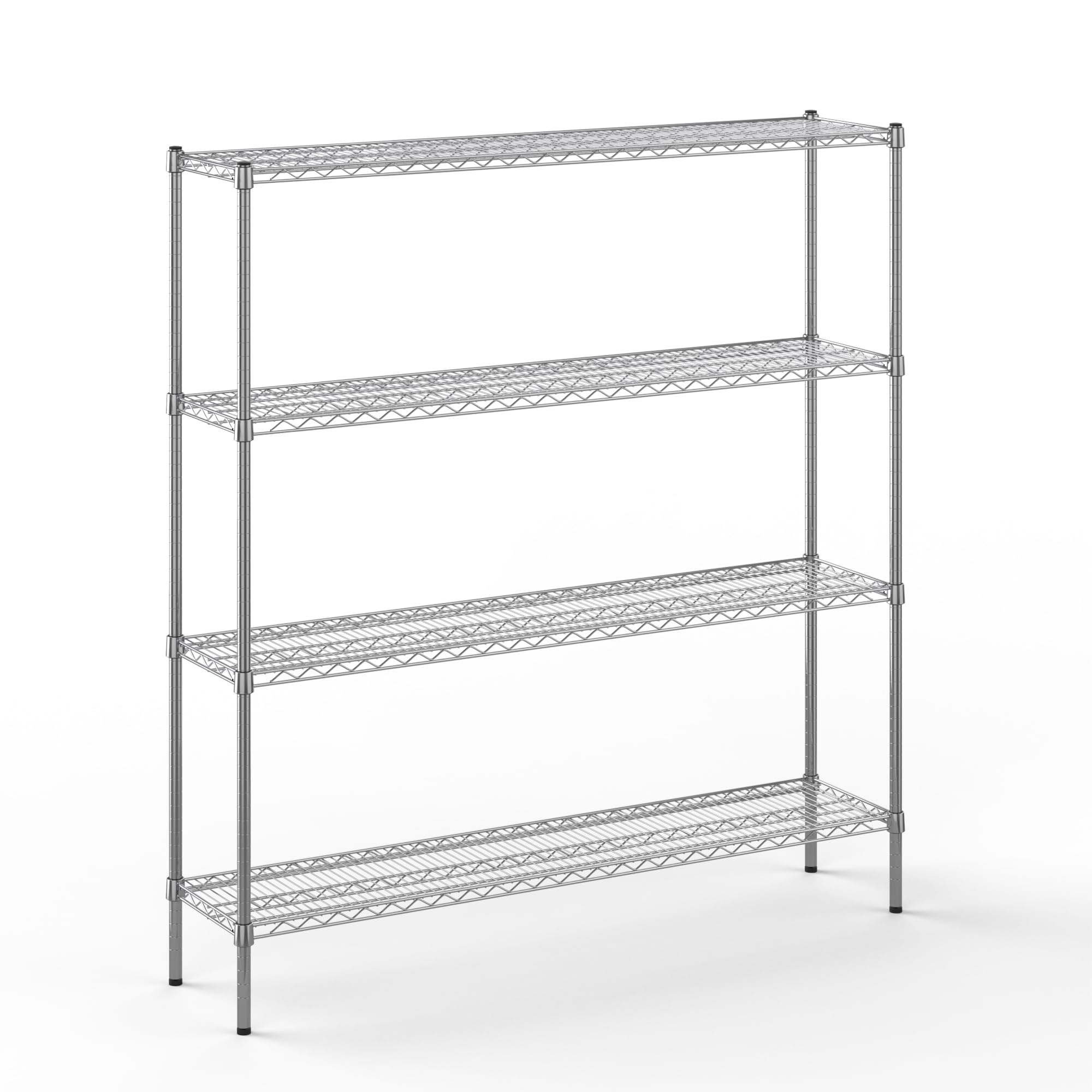 14" Deep x 60" Wide x 64" Height Wire Shelving Kit | 4-Tier | NSF Commercial Storage Rack Unit