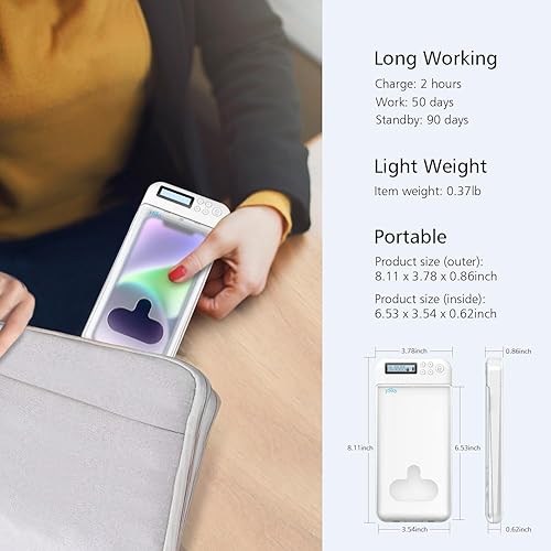 Miniatura 9 de Caja de bloqueo para teléfono celular con temporizador, caja de bloqueo portátil para teléfonos iPhone y Android, temporizador de autocontrol para