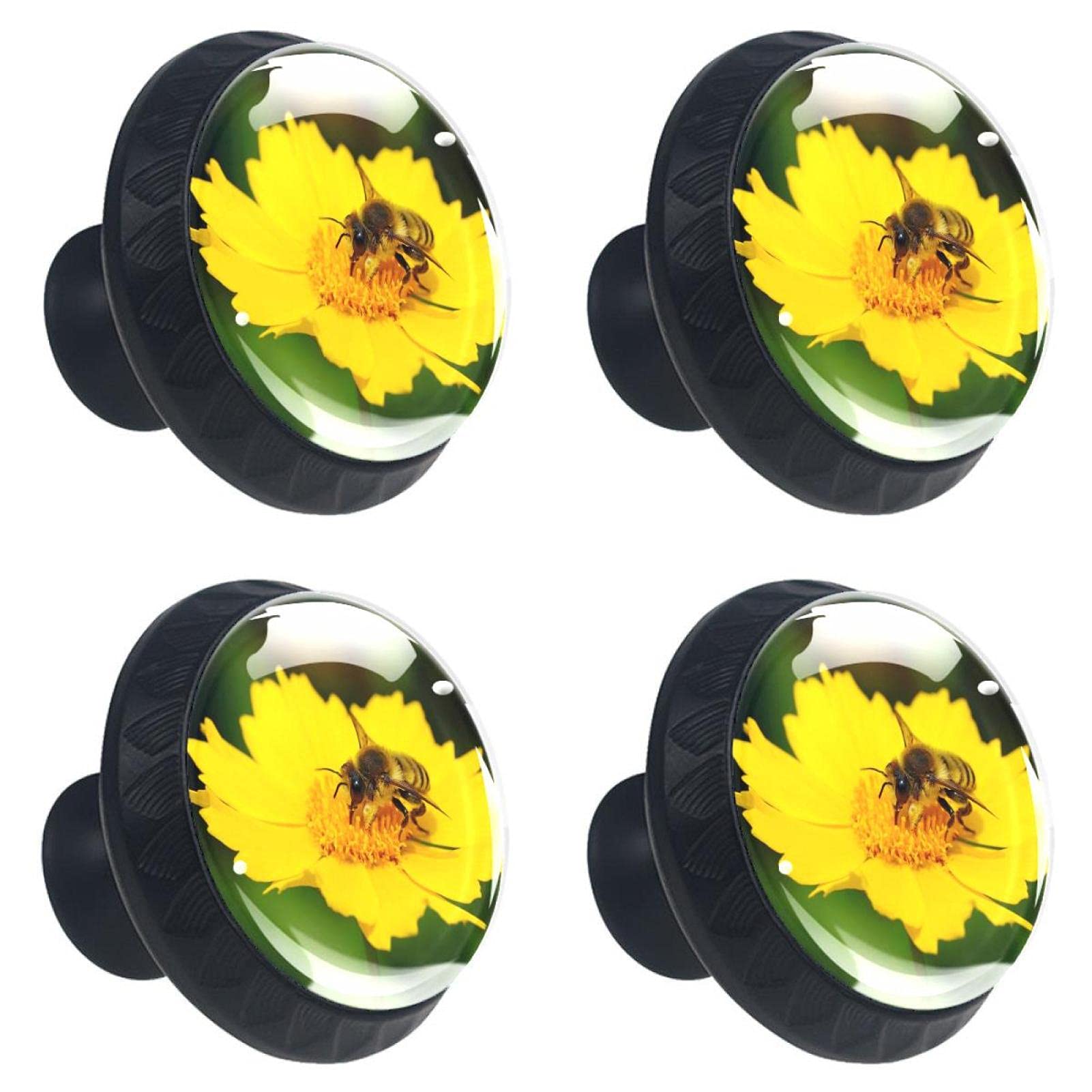 Boutons de tiroir en cristal 30 mm poignées de meuble abeille pour armoire