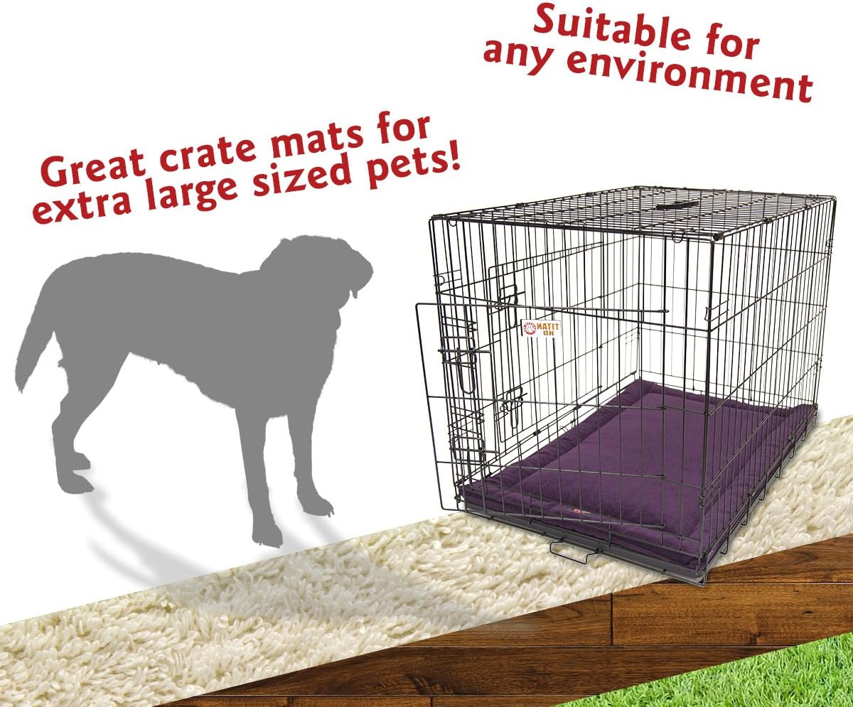 Majestic Pet 720570929890 Villa Crate Dog Bed Mat, Aubergine Purple, 48"