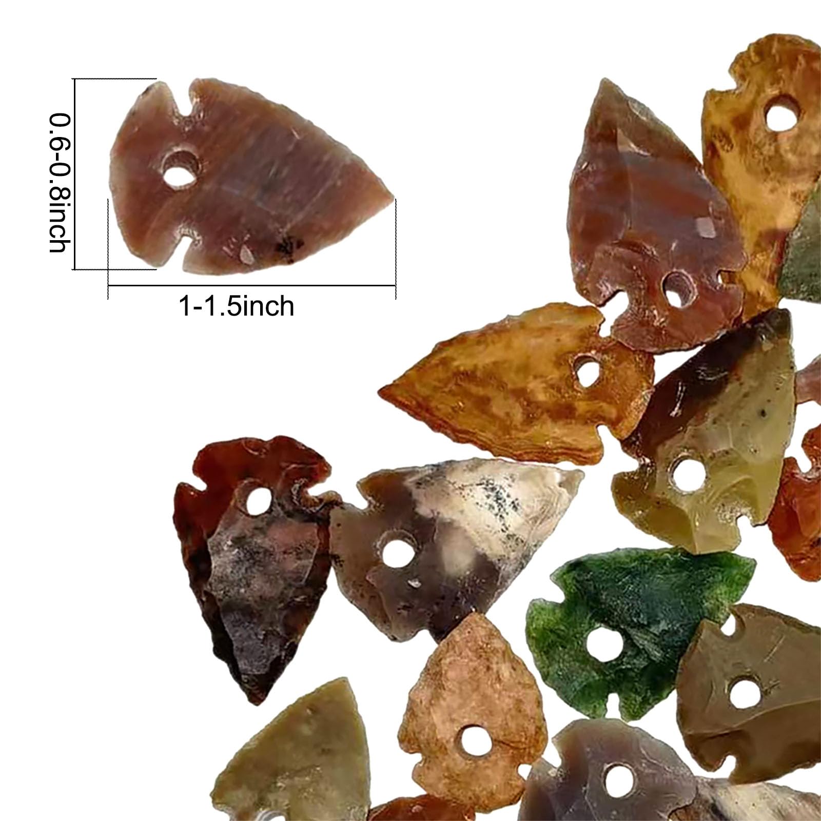 Amazon.com: texasrun 25PCS Agate Arrowhead Pendant for Necklace