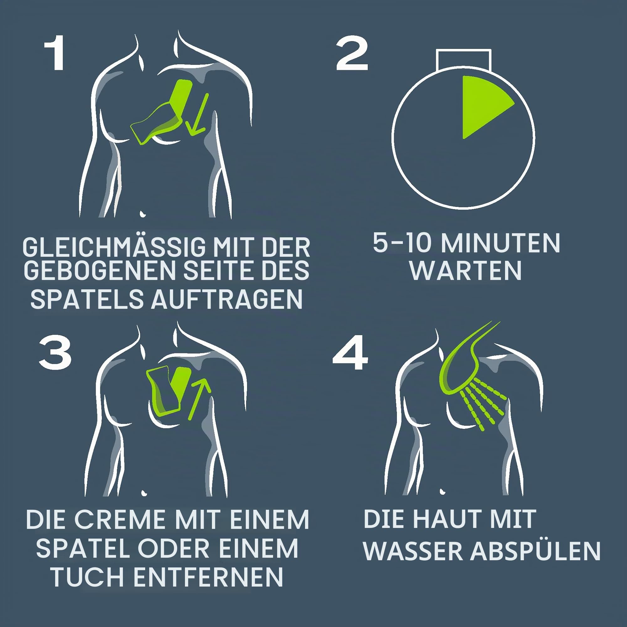 Veet Men, Haarentfernungscreme für Herren, für Brust, Beine und Arme, 5 x 200 ml