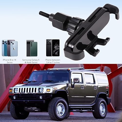 Miniatura 7 de Lcojicep Soporte para teléfono de coche compatible con Hummer H2 2003-2007, accesorios de montaje de teléfono para todos los teléfonos móviles