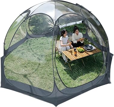 Clear Outdoor Tent, Transparent Tent, Outdoor Camping Tent, Outdoor Bubble Tent, Easy to Assemble, Windproof, Insect Proof, Rainproof, Outdoor Bubble House Camping, Foldable, Portable Camping Sunroom, Dustproof, Waterproof Bubble Tent, Thick Tent for Starry Sky Observation Camping, Backyard Travel, Breathable Tent for Parks, Flower Viewing, Picnic