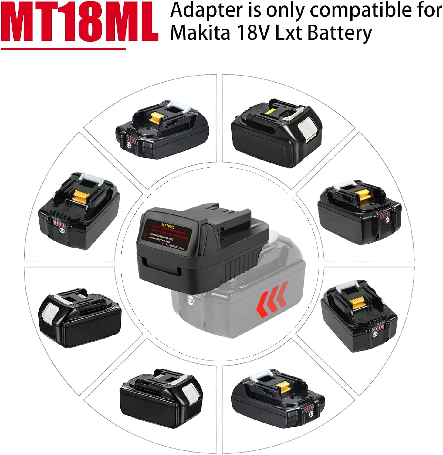 for Makita 18V Battery to for Milwaukee M18 Cordless Tools, Compatible with Makita Battery to for Milwaukee Tools