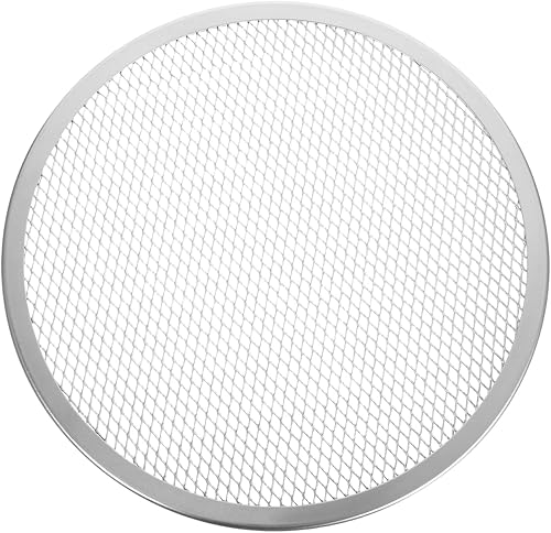KALLORY Pantalla para hornear pizza, pantalla redonda para hornear con agujeros, bandejas para hornear pizza para horno (16 pulgadas)