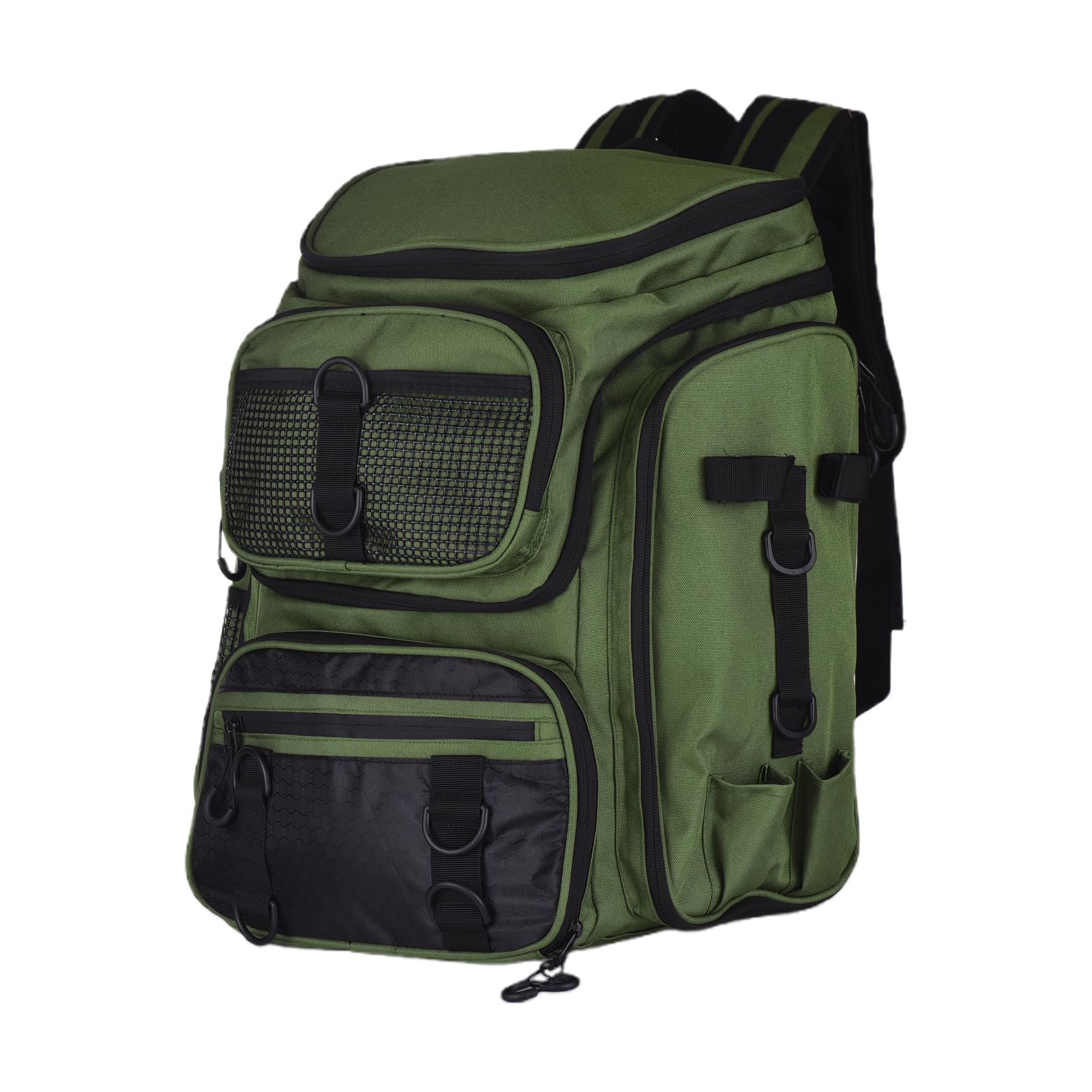 SOUUXIU Fishing Bag Multifunctional Backpack watertight Holdall Tackle Storage Backpack Oxford Cloth Fishing Gear Bag for Fishing Camping Available In Black, Khaki (Fishing