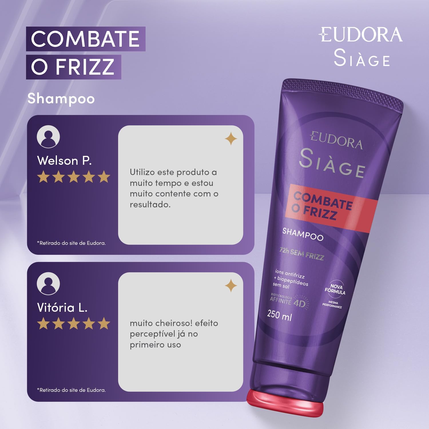 EUDORA SIÀGE SHAMPOO COMBATE O FRIZZ 250ML