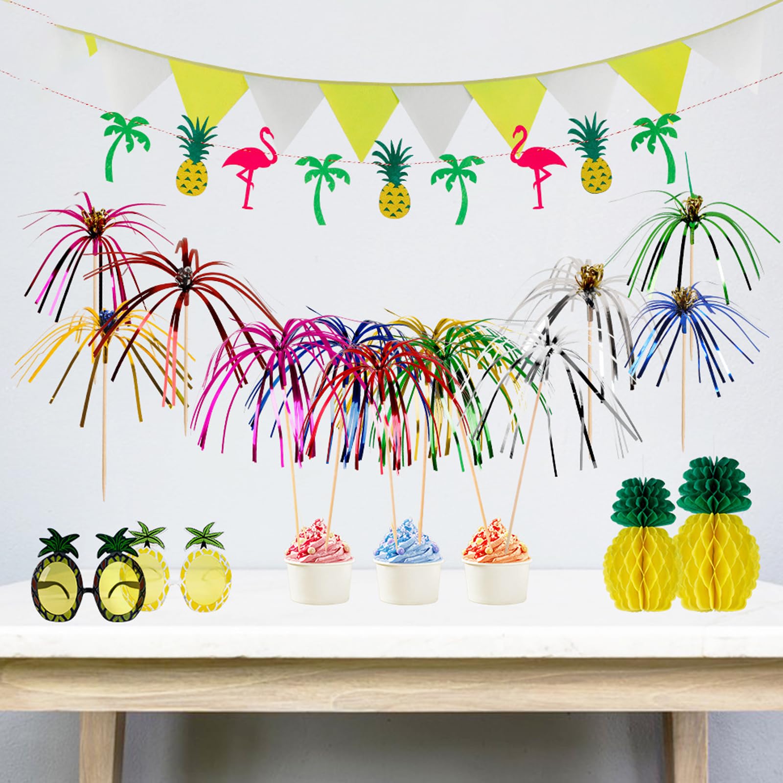 TAIHOBO 160 Pièces Décoration De Cocktail, Compris 120 Bâtons De Feu D' Artifice Et 40 Parapluies De Cocktail En Papier, Mini Parasol Cocktail De 10cm Pour Boissons Fruits Collations De Décorations