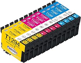 Paeolos T1292 T1293 T1294 Remplacement pour Epson T1295 Cartouches d'encre pour Epson Stylus SX235W SX420W SX425W SX435W SX525WD SX535WD Workforce WF-7515 WF-3520DWF Stylus Office BX305F BX320FW