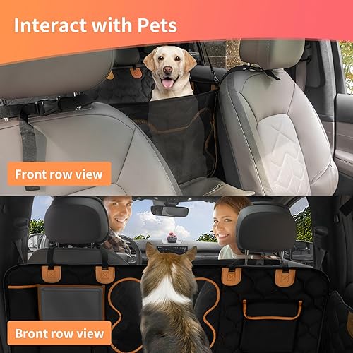 Miniatura 6 de Hamaca para perro para automóvil, extensor de asiento trasero de fondo duro para perros, funda impermeable para asiento trasero, protector de perro