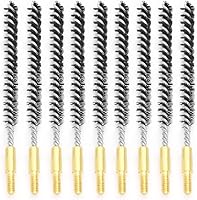 Vista 5 de Cepillo de limpieza de pistola de cerdas de nailon para pistola de rifle 8-32 5-16 hilo (calibre .177-blanco)