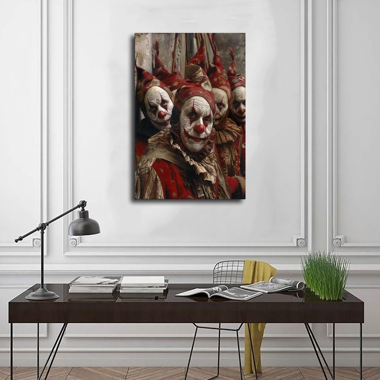 WJWART Poster su tela originale Commedia Dell, decorazione per camera da letto, paesaggio decorativo, idea regalo, 60 x 90 cm