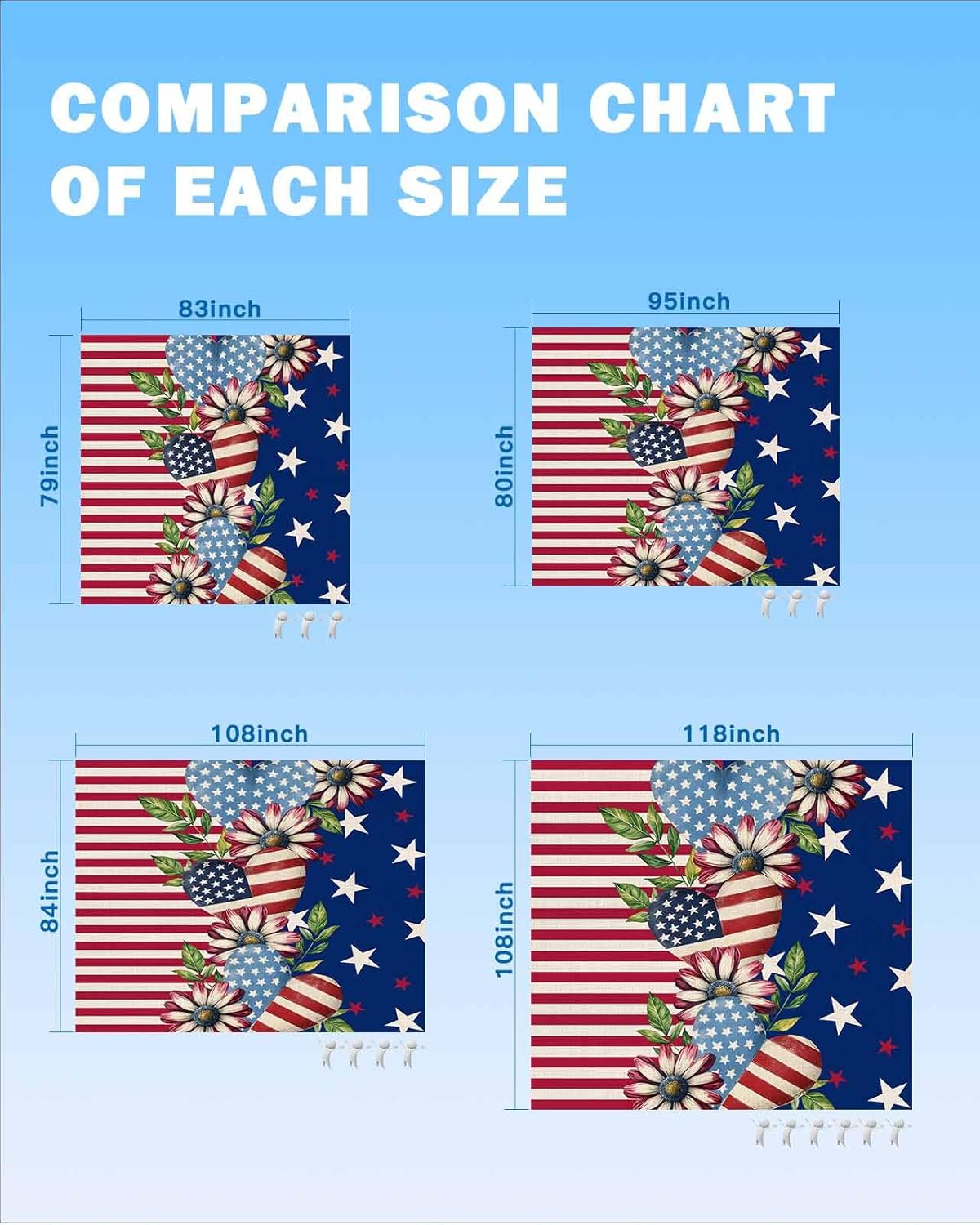 4th of July American Flower Star Heart Beach Blanket Extra Large 95x80in Outdoor Waterproof Sandproof Picnic Blankets with Stakes Lightweight Beach Mat for Camping Travel Hiking,USA Flag Theme