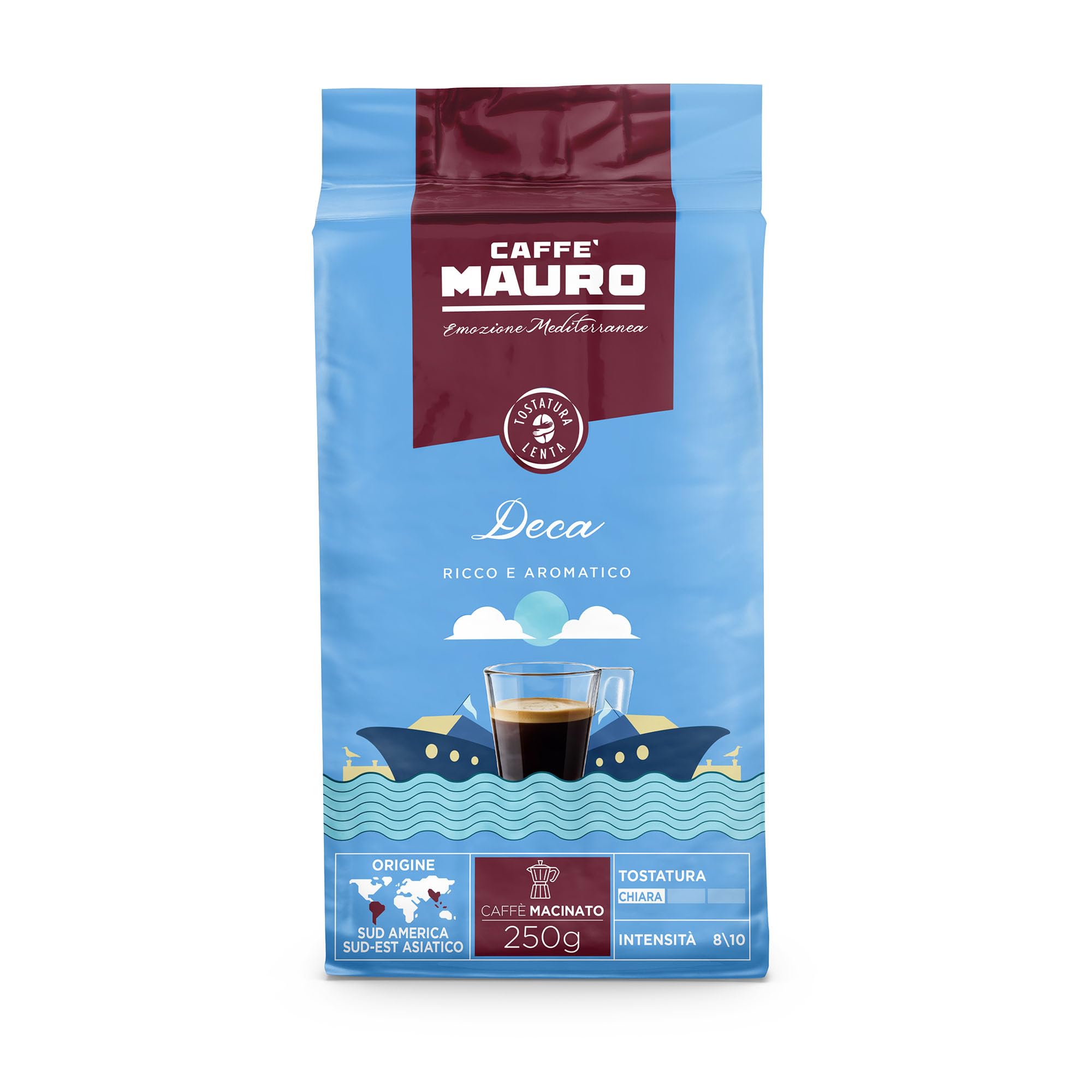 Caffe Mauro Decaffeinated Ground Coffee 8.8ox/250g