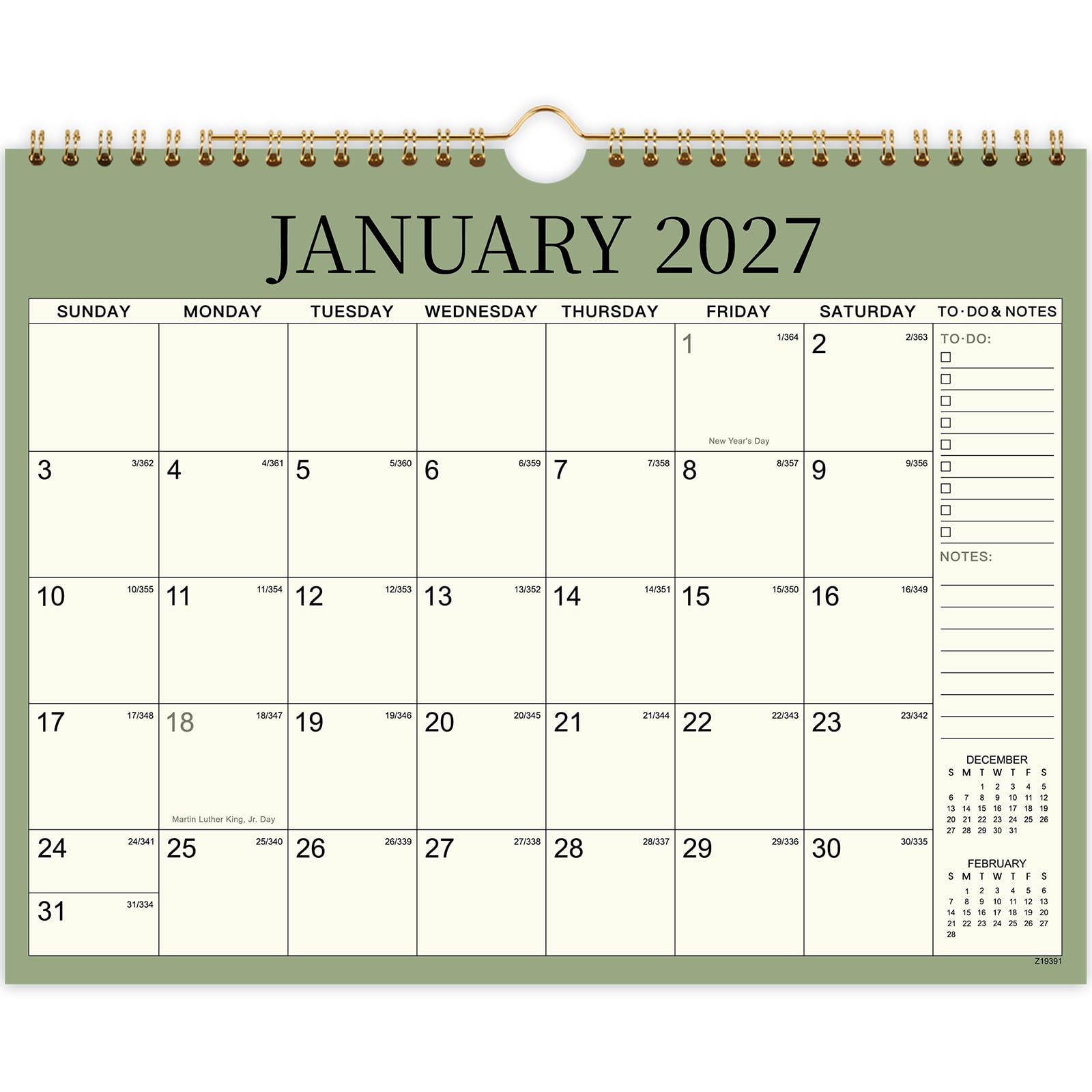 2027 Calendar - 2027 Wall Calendar 8.5" x 11", 2027 Calendar Wall