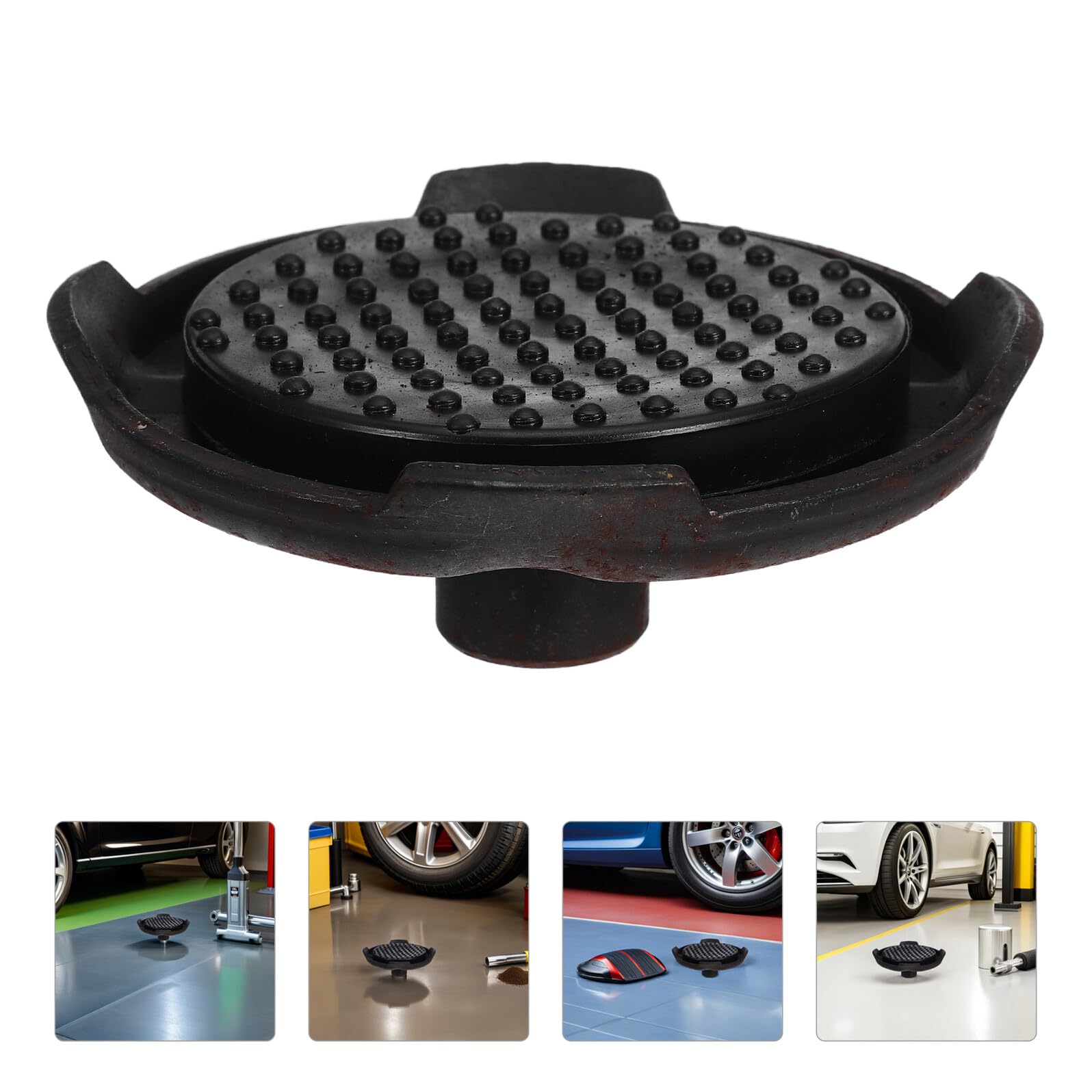 jojofuny Set 1 Pezzo Cuscinetto in Gomma per Martinetto Idraulico Tampone Antiscivolo per Punto di Sollevamento Auto Supporto Stabile per Carrozzeria Adatto a Veicoli Camion e