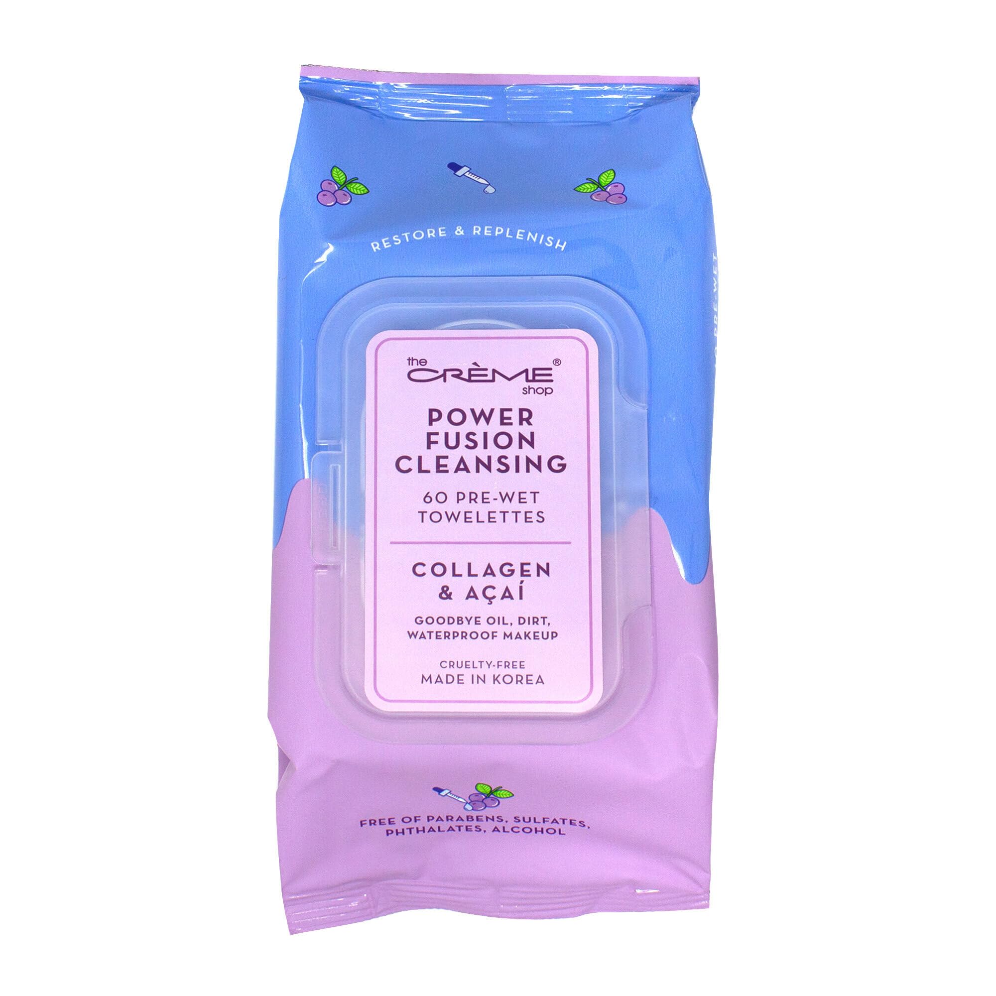 Amazon.com: The Crème Shop Power Fusion Makeup Remover Wipes Made