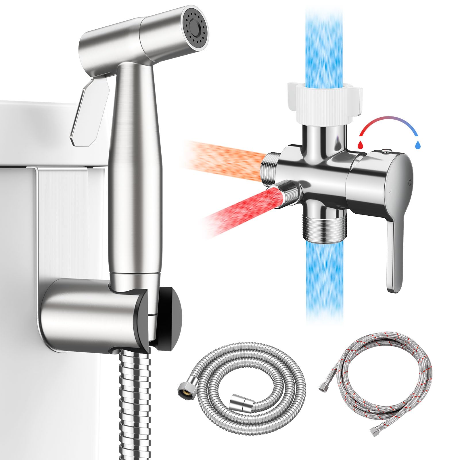 LUFEIDRA Spruzzatore tenuto in mano caldo e freddo del bidet, temperatura