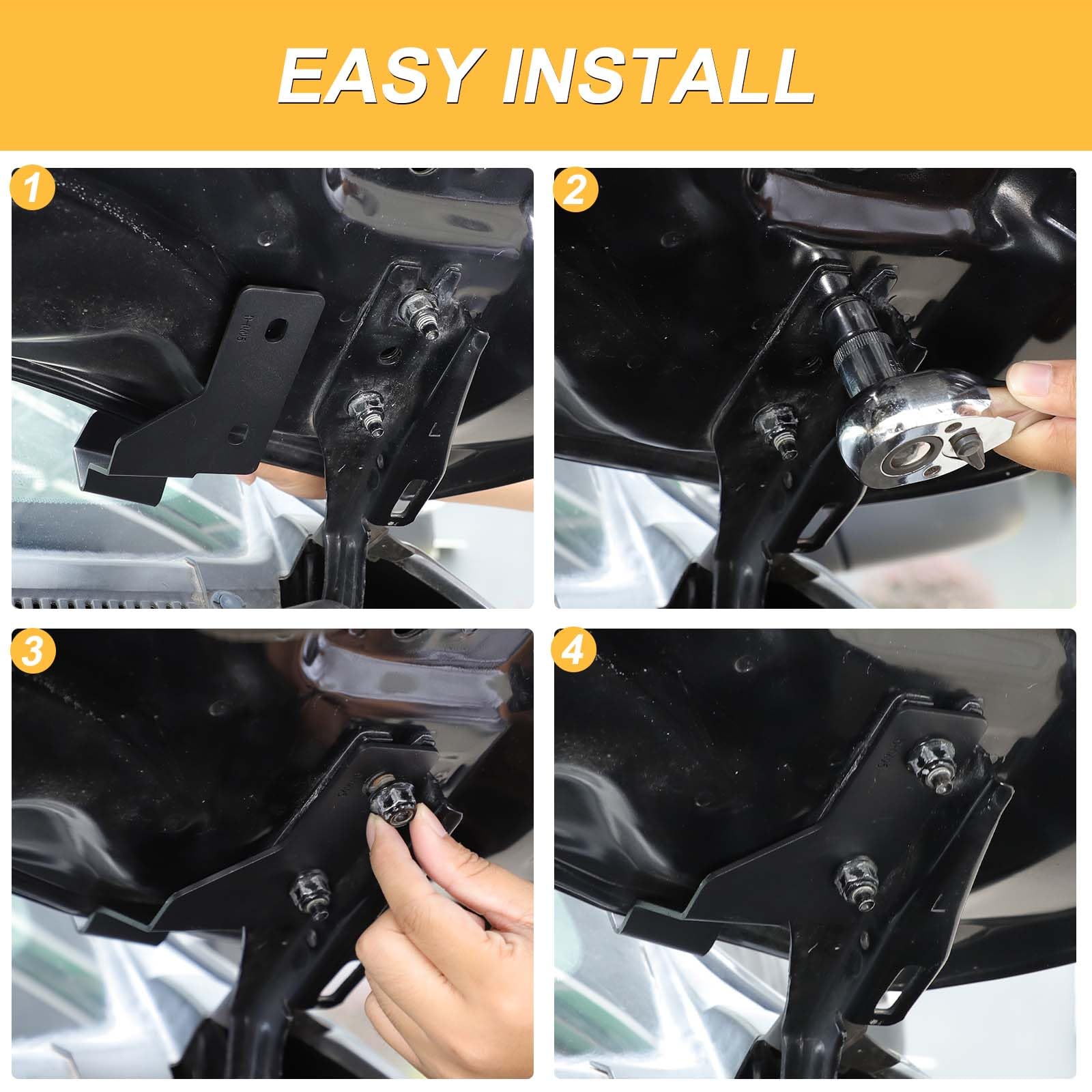 Soporte de barra de luz para capó adecuado para Ford Ranger 2015-2022, resistente a los golpes, soporte de luz de trabajo para accesorios Ford Ranger, accesorios de ajuste para exteriores de coche