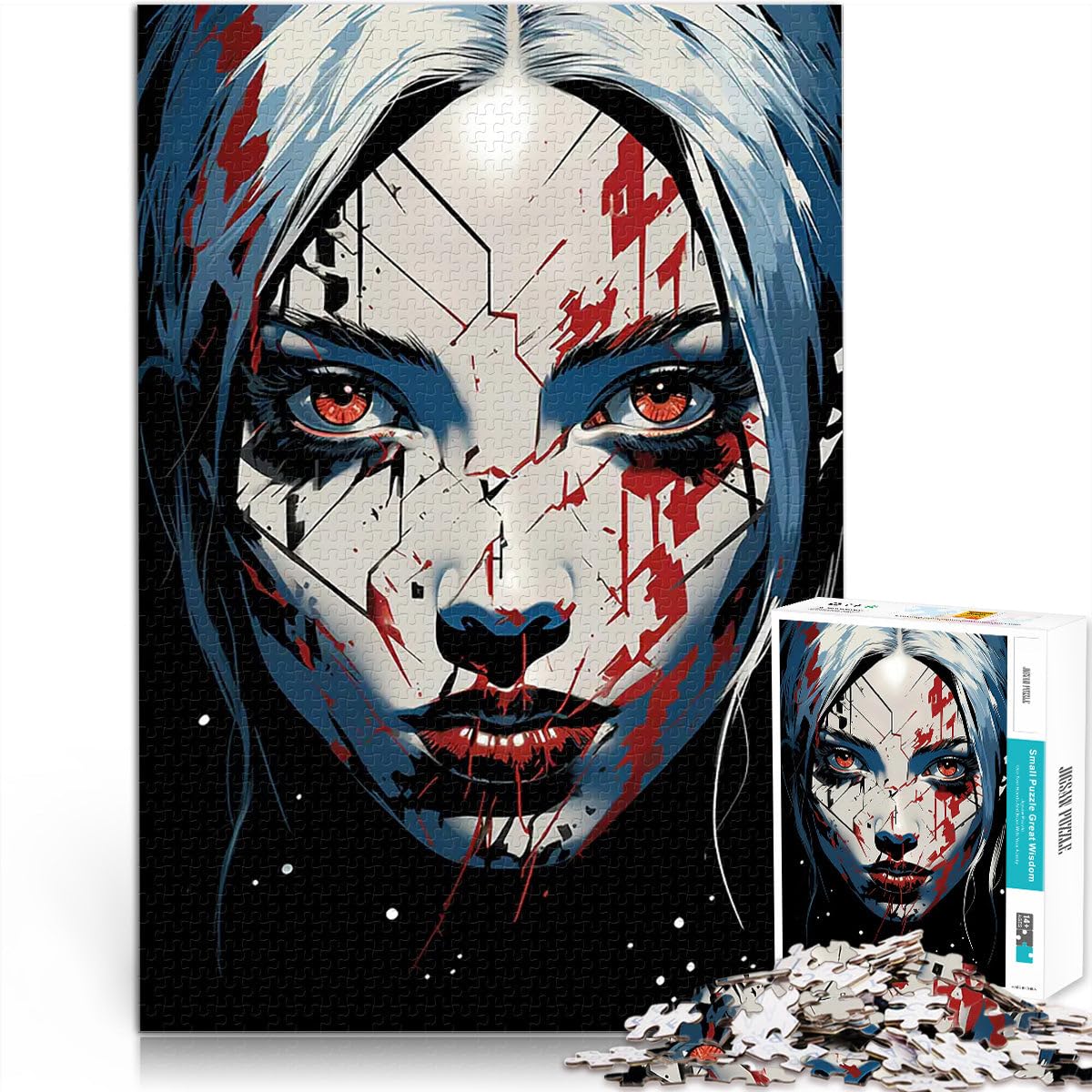 2000 Piece Jigsaws for teenagers Puzzle Red Eye Girl Spiele Spielzeug Geschenk Verbessern Sie das Gedächtnis70x100cm — image 1