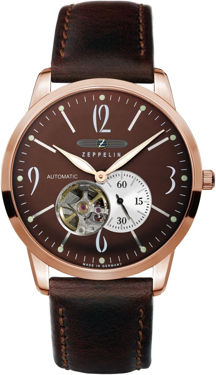 Zeppelin Gents Watch Flatline Automatic with Open Heart 7362-5